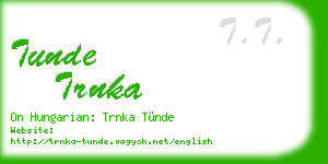 tunde trnka business card